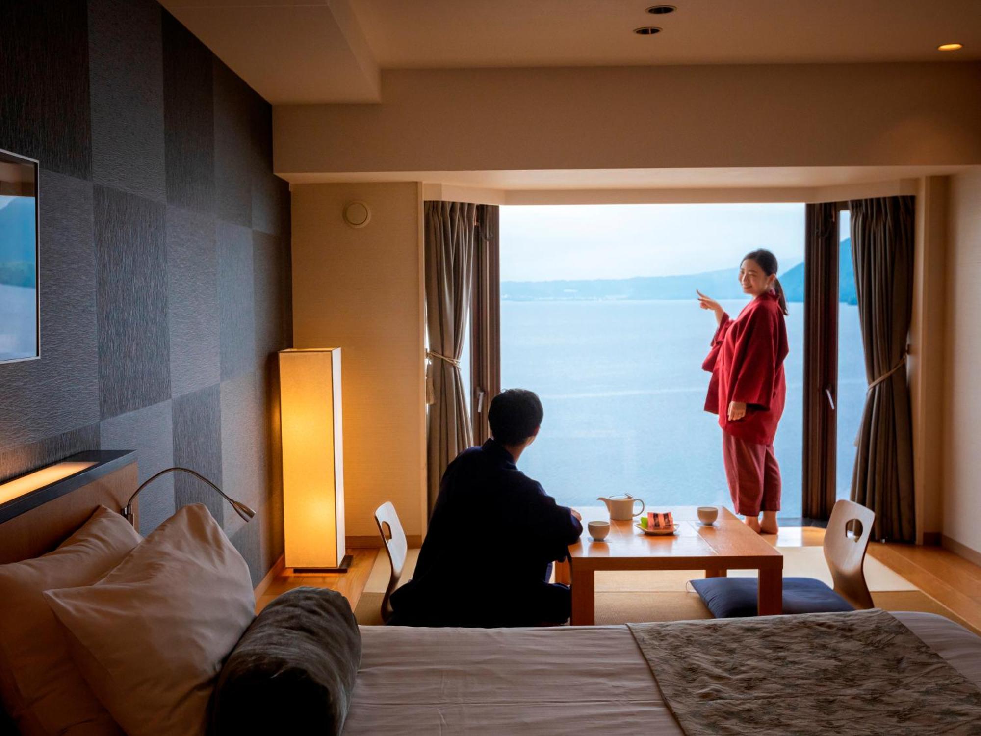 The Lake View Toya Nonokaze Resort Toyako Exteriör bild